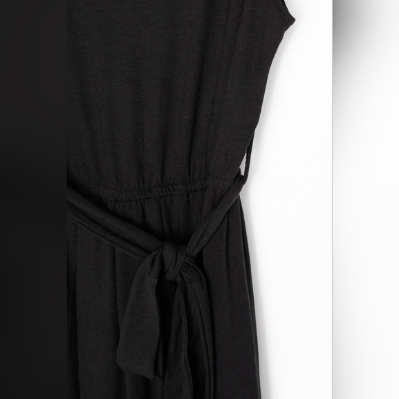 Zenana Black Tulip Style Dress with Tie - Picture 7 of 10